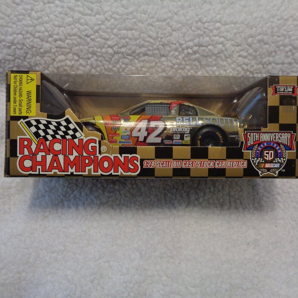 Joe Nemechek #42 Bell South Racing Champions 1/24 Nascar Gold Diecast Car